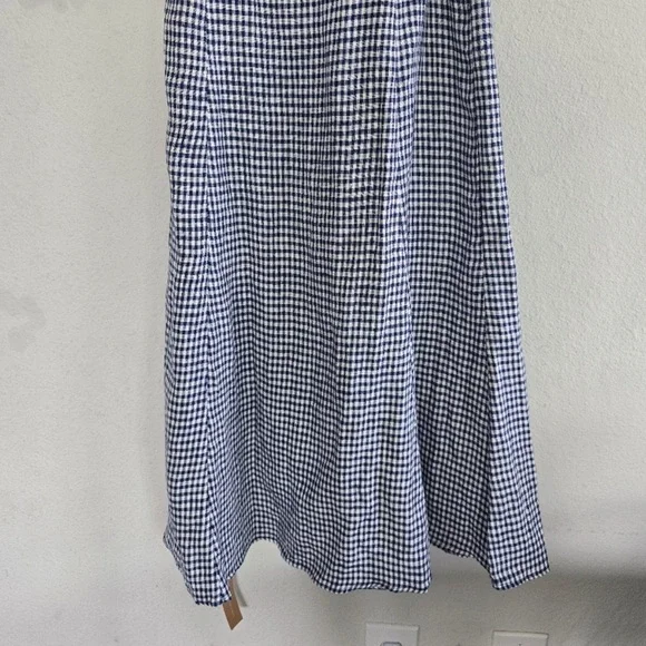 Reformation Newbury Linen Dress Sz 6 Challah Check Button Down New - Picture 14 of 14